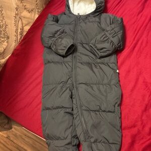GAP Black Snowsuit with Cream Lining